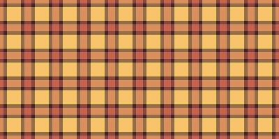 Canvas vector background tartan, bandanna plaid texture textile. Styling pattern check fabric seamless in amber and dark colors.