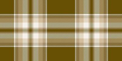 Idea pattern fabric vector, scenery texture check plaid. Cell textile tartan seamless background in yellow and linen colors. vector