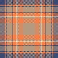 Fabric plaid check of tartan seamless vector with a texture pattern background textile.