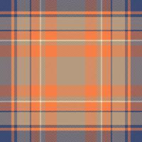 Fabric plaid check of tartan seamless vector with a texture pattern background textile.