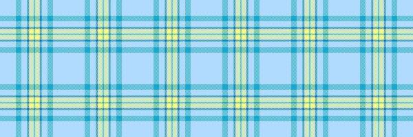 Valentine fabric pattern plaid, canadian background texture vector. Real check seamless tartan textile in cyan and yellow colors. vector