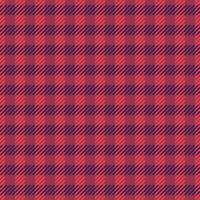 Glen tartan plaid fabric, open textile check seamless. Nostalgia texture vector pattern background in red and pink colors.