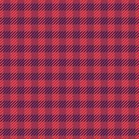 Glen tartan plaid fabric, open textile check seamless. Nostalgia texture vector pattern background in red and pink colors.