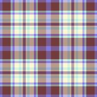 Swatch fabric textile tartan, suit vector background seamless. Checker plaid pattern check texture in light and violet colors.