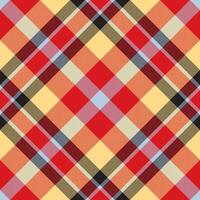 Plaid pattern vector. Check fabric texture. Seamless textile design for clothes, paper print. vector