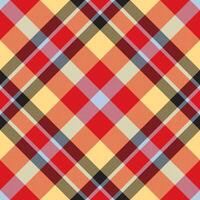 Plaid pattern vector. Check fabric texture. Seamless textile design for clothes, paper print. vector