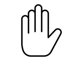 Hand Gesture Icon Line Simple Trendy Design. vector