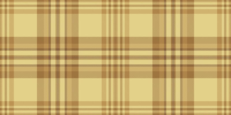 Napkin plaid check texture, vogue background textile pattern. Wide seamless fabric vector tartan in yellow and orange colors.