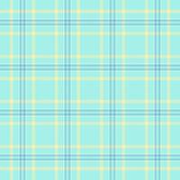 Frame seamless tartan vector, curve textile fabric plaid. Fashion check background texture pattern in light and teal colors. vector