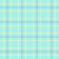 Frame seamless tartan vector, curve textile fabric plaid. Fashion check background texture pattern in light and teal colors. vector