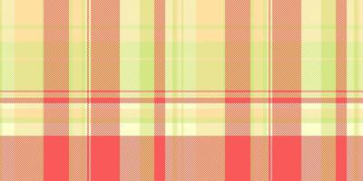 Worldwide seamless check fabric, trade pattern textile vector. Repetition texture background plaid tartan in red and lime colors. vector