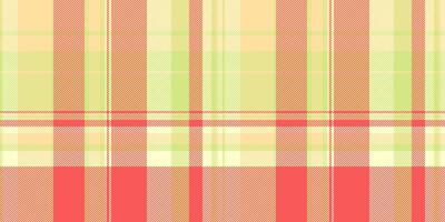 Worldwide seamless check fabric, trade pattern textile vector. Repetition texture background plaid tartan in red and lime colors. vector