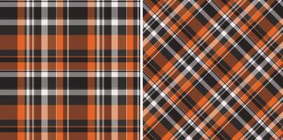Background plaid texture of pattern vector tartan with a seamless textile fabric check. Set in halloween colors for garment industry trends.