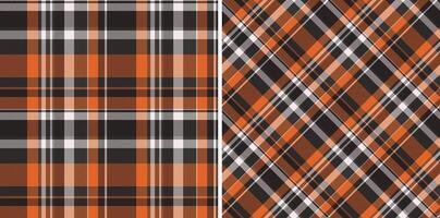 Background plaid texture of pattern vector tartan with a seamless textile fabric check. Set in halloween colors for garment industry trends.