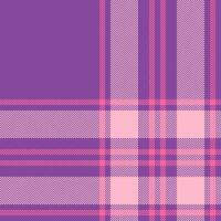 Plaid check pattern in pink. Seamless fabric texture. Tartan textile print. vector