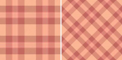 Pattern fabric textile of background check plaid with a tartan vector seamless texture. Set in fall colors. Invitation card design ideas.