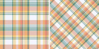 Fabric texture background of textile vector tartan with a plaid pattern seamless check. Set in summer colors for fashion design sample ideas.