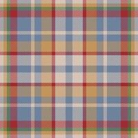 Plaid check pattern. Seamless fabric texture. Tartan textile print. vector