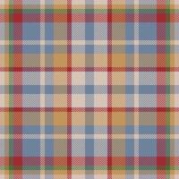 Plaid check pattern. Seamless fabric texture. Tartan textile print. vector