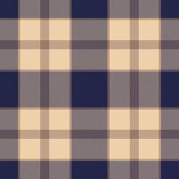 Plaid seamless pattern in blue. Check fabric texture. Vector textile print.