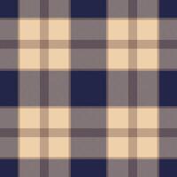 Plaid seamless pattern in blue. Check fabric texture. Vector textile print.