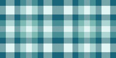 Doodle seamless check texture, aesthetic textile tartan fabric. Hotel pattern vector plaid background in cyan and light colors.