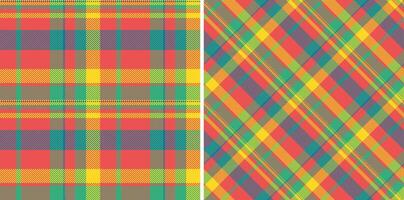 Fabric plaid check of textile tartan vector with a background pattern texture seamless. Set in spring colors for chic home decor ideas.