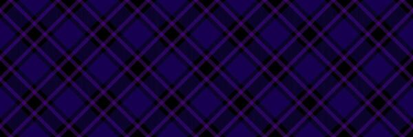 Cell background pattern seamless, anniversary vector tartan plaid. Flow textile fabric check texture in black and indigo colors.
