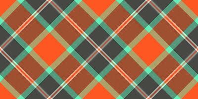 Scenery textile tartan background, string plaid check fabric. Thread pattern vector texture seamless in grey and red colors.