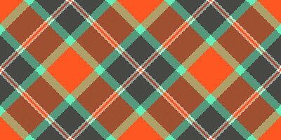 Scenery textile tartan background, string plaid check fabric. Thread pattern vector texture seamless in grey and red colors.