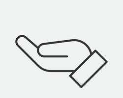 Hand Gesture Icon Line Simple Trendy Design. vector