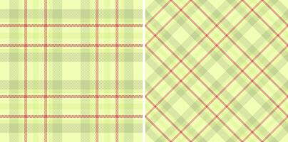 Texture vector pattern of seamless textile check with a tartan plaid background fabric.