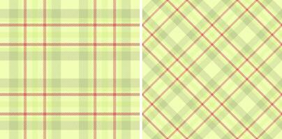 Texture vector pattern of seamless textile check with a tartan plaid background fabric.