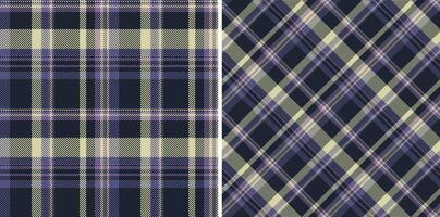 Check texture vector of textile plaid background with a fabric seamless pattern tartan.