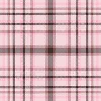Plaid check pattern in pink. Seamless fabric texture. Tartan textile print. vector