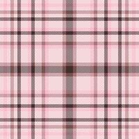 Plaid check pattern in pink. Seamless fabric texture. Tartan textile print. vector