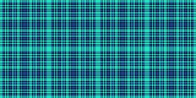 Straight check textile plaid, mixed background tartan fabric. Periodic pattern seamless vector texture in dark and teal colors.
