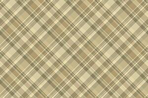 Tribal plaid tartan textile, new year texture background vector. Handmade check fabric seamless pattern in pastel and light colors. vector