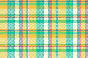 Seamless background texture of pattern plaid fabric with a vector tartan check textile.