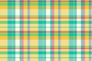 Seamless background texture of pattern plaid fabric with a vector tartan check textile.