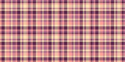 Domestic texture plaid vector, day check fabric tartan. Rag background textile seamless pattern in pink and red colors. vector