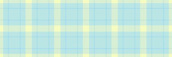 Rough seamless texture tartan, hat check textile vector. French plaid pattern fabric background in light and cyan colors. vector