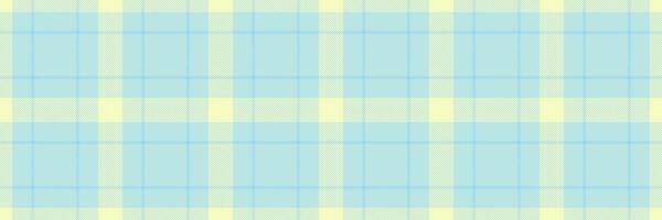 Rough seamless texture tartan, hat check textile vector. French plaid pattern fabric background in light and cyan colors. vector