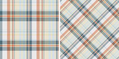 Background tartan fabric of textile check plaid with a vector seamless texture pattern. Set in trendy colors for oilcloth tablecloth designs.