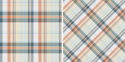 Background tartan fabric of textile check plaid with a vector seamless texture pattern. Set in trendy colors for oilcloth tablecloth designs.