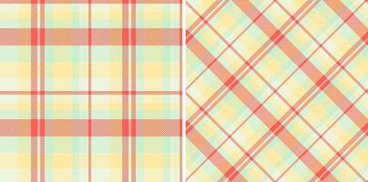 Background pattern vector of check texture seamless with a plaid fabric tartan textile.