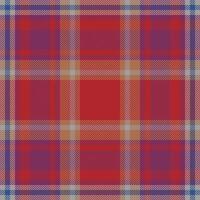 Plaid check pattern. Seamless fabric texture. Tartan textile print. vector