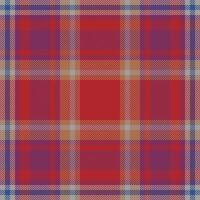 Plaid check pattern. Seamless fabric texture. Tartan textile print. vector