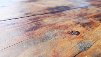 Shabby wooden table background photo