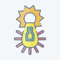 Icon Solar Electricity. related to Solar Panel symbol. doodle style. simple design illustration. vector